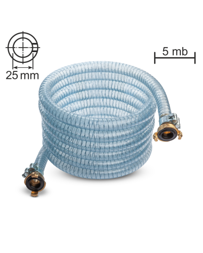 5 metre hose with claw coupling (diameter 25 mm)