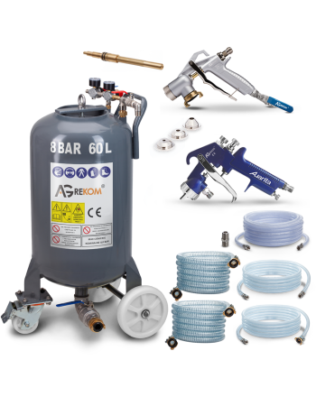 Semi-professional spray plastering set PLUS - 60 litre tank