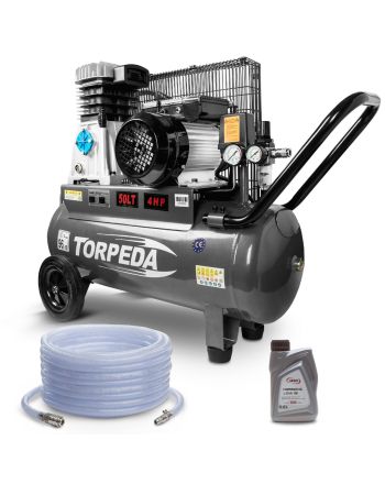 Compressor 3 kW Torpeda 50 L with a belt drive
