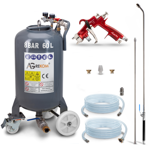 Spray-painting unit for spraying dense emulsions