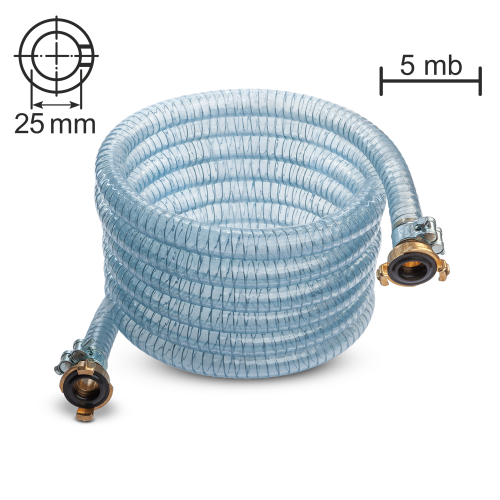 5 metre hose with claw coupling (diameter 25 mm)